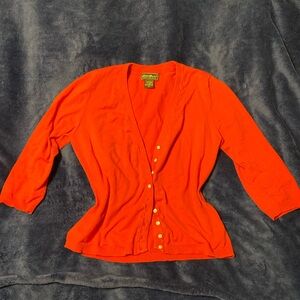 Eddie Bauer Women's Orange Sweater